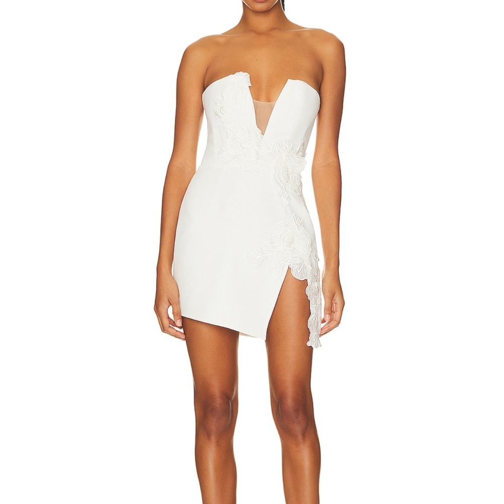 SAU LEE Fleur Mini Dress / White Dress